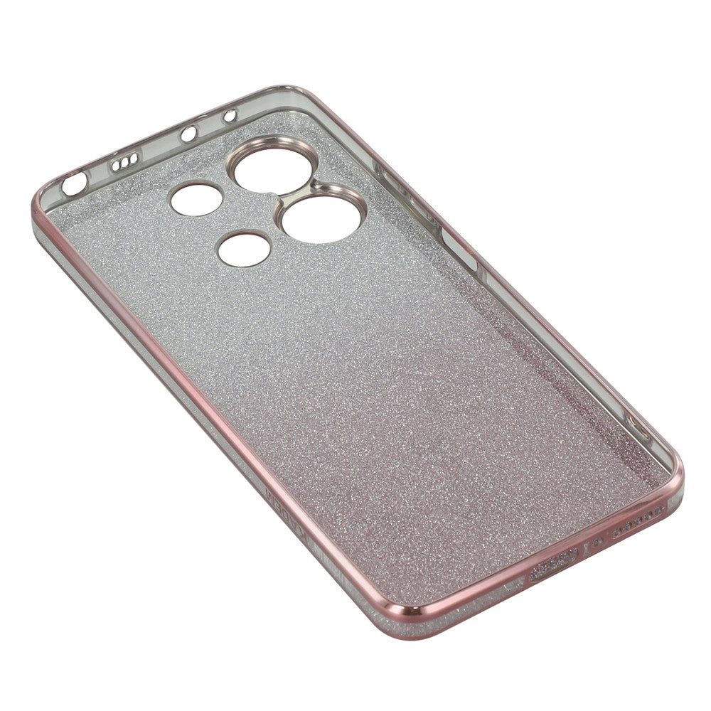 KADEM For Xiaomi Redmi Note 13 4G Cell Phone Case Glitter Gradient Ring Kickstand TPU Cover