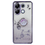 KADEM For Xiaomi Redmi Note 13 4G Cell Phone Case Glitter Gradient Ring Kickstand TPU Cover