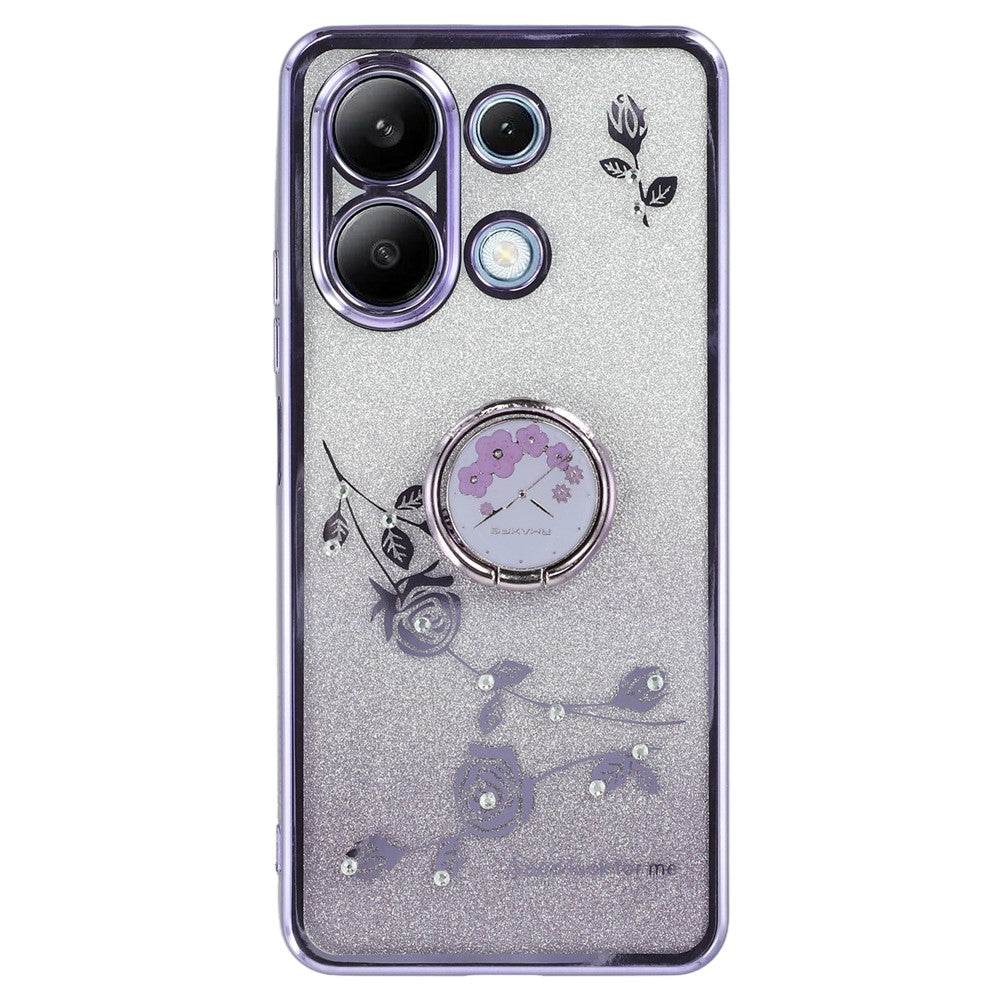 KADEM För Xiaomi Redmi Note 13 4G Mobilskal Glitter Gradient Ring Stativ TPU-Skal