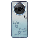 KADEM For Xiaomi Redmi A3 / Poco C61 4G Glitter Flower Case Rhinestone Decor Flexible TPU Phone Cover