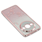 KADEM For Xiaomi Redmi A3 / Poco C61 4G TPU Case Rhinestone Flower Back Cover Ring Kickstand