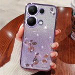 KADEM For Xiaomi Redmi Note 13 Pro 4G / Poco M6 Pro 4G Case Rhinestone Decor Mobile Phone TPU Cover