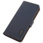 KHAZNEH For Xiaomi Redmi Note 13 Pro 4G / Poco M6 Pro 4G Wallet Case RFID Blocking Genuine Cow Leather Phone Cover