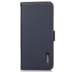 KHAZNEH For Xiaomi Redmi Note 13 Pro 4G / Poco M6 Pro 4G Wallet Case RFID Blocking Genuine Cow Leather Phone Cover