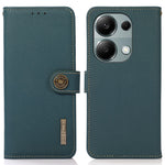 KHAZNEH For Xiaomi Redmi Note 13 Pro 4G / Poco M6 Pro 4G Case Genuine Cow Leather+TPU Stand Phone Cover