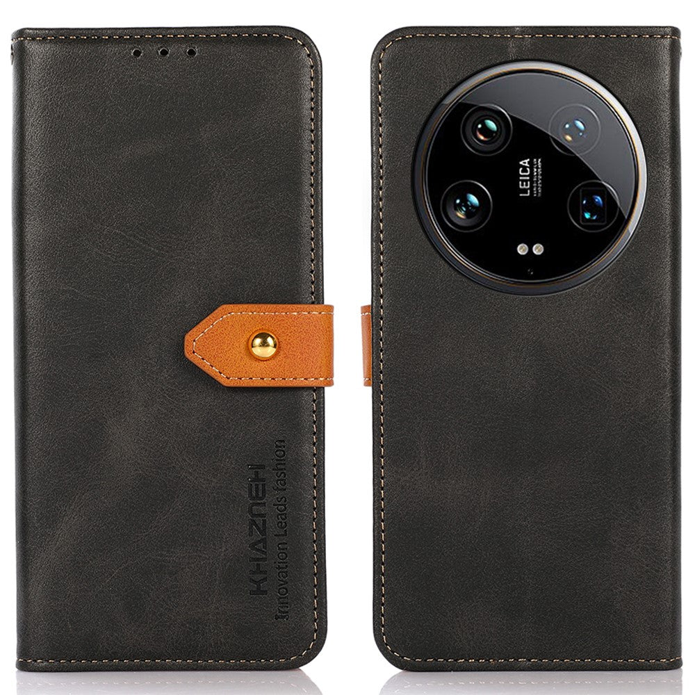 KHAZNEH For Xiaomi 14 Ultra Case Magnetic Flip PU Leather Protective Phone Cover