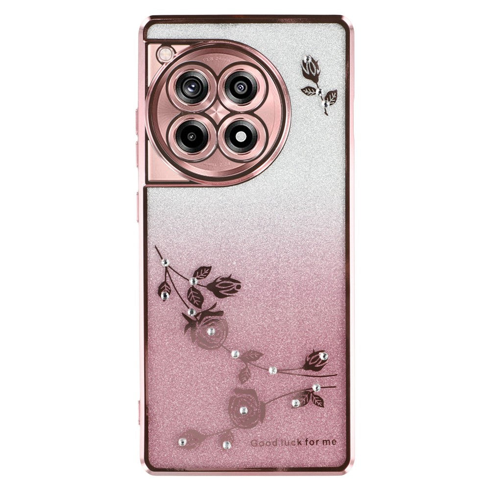 KADEM Til OnePlus Ace 3 5G / 12R 5G Blomsterdesign Glitter Telefoncover Stødsikkert TPU Cover