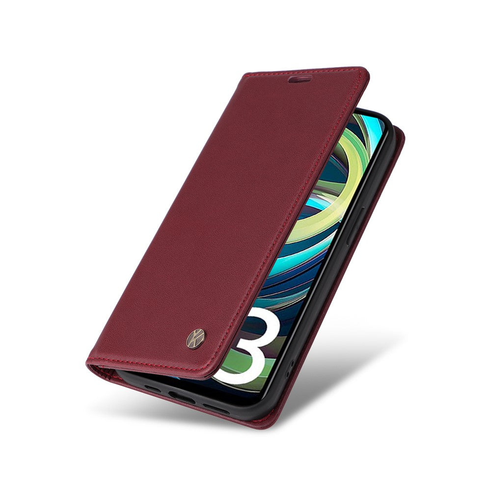 YIKATU YK-001 For Xiaomi Redmi A3 4G / Poco C61 4G Case Hidden Magnetic Adsorption Leather Phone Cover