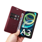 YIKATU YK-001 For Xiaomi Redmi A3 4G / Poco C61 4G Case Hidden Magnetic Adsorption Leather Phone Cover
