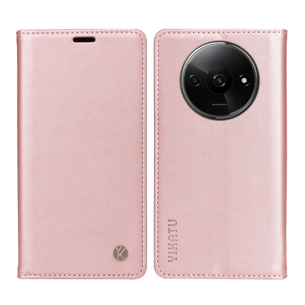 YIKATU YK-001 For Xiaomi Redmi A3 4G / Poco C61 4G Case Hidden Magnetic Adsorption Leather Phone Cover