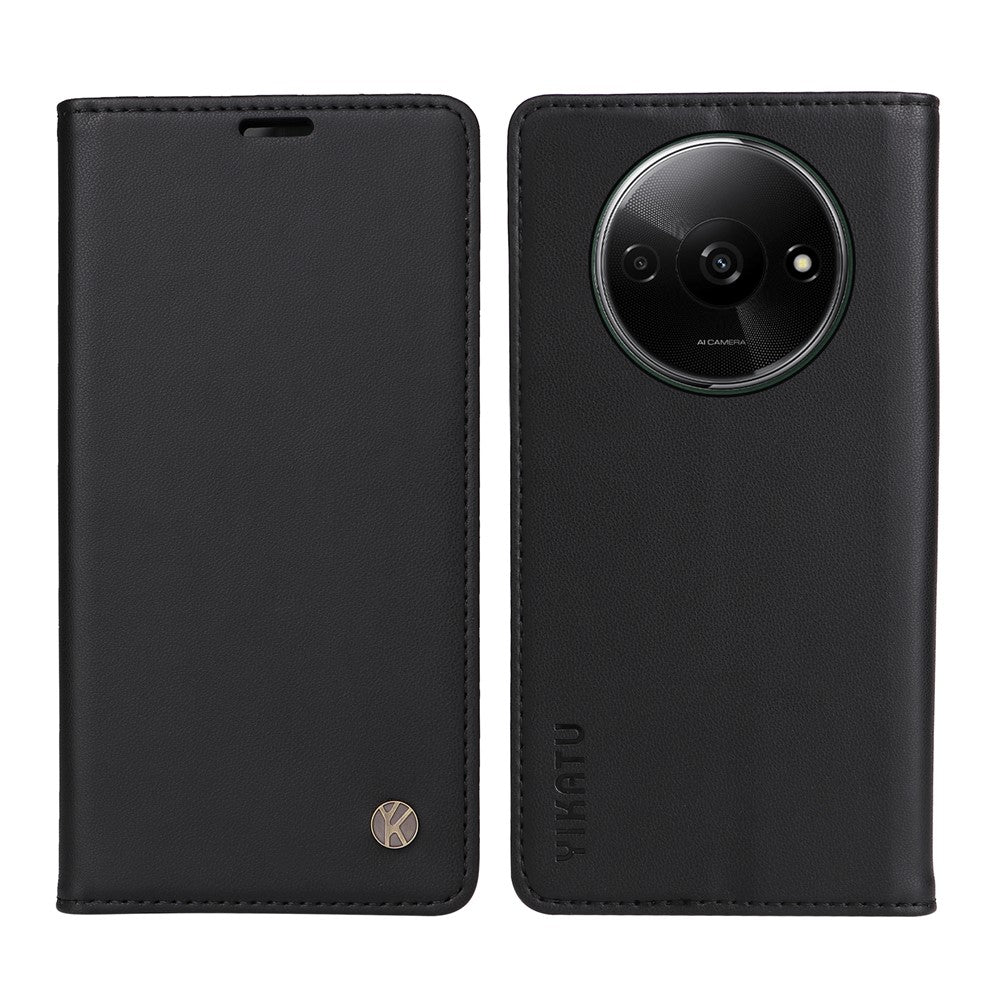 YIKATU YK-001 For Xiaomi Redmi A3 4G / Poco C61 4G Case Hidden Magnetic Adsorption Leather Phone Cover