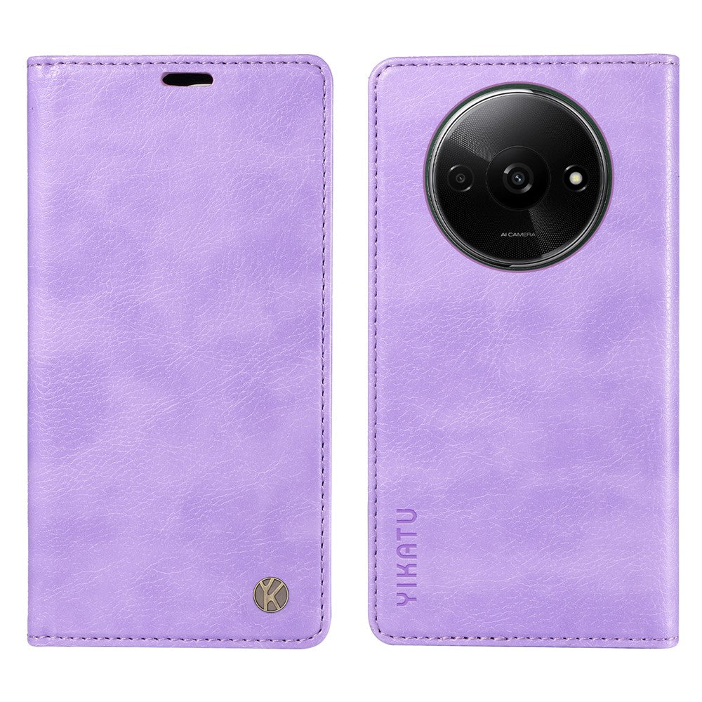 YIKATU YK-006 For Xiaomi Redmi A3 4G / Poco C61 4G Case Folio PU Leather Magnetic Absorption Phone Cover