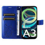For Xiaomi Redmi A3 4G / Poco C61 4G Wallet Case Floral Butterfly Imprinted Leather Phone Cover Stand