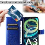 For Xiaomi Redmi A3 4G / Poco C61 4G Wallet Case Floral Butterfly Imprinted Leather Phone Cover Stand