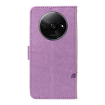 For Xiaomi Redmi A3 / Poco C61 4G PU Leather Cases Flower Pattern Wallet Stand Phone Cover with Strap