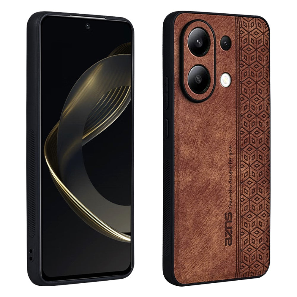 AZNS För Xiaomi Redmi Note 13 4G Skal Reptåligt PU-läderbelagt TPU mobilskal