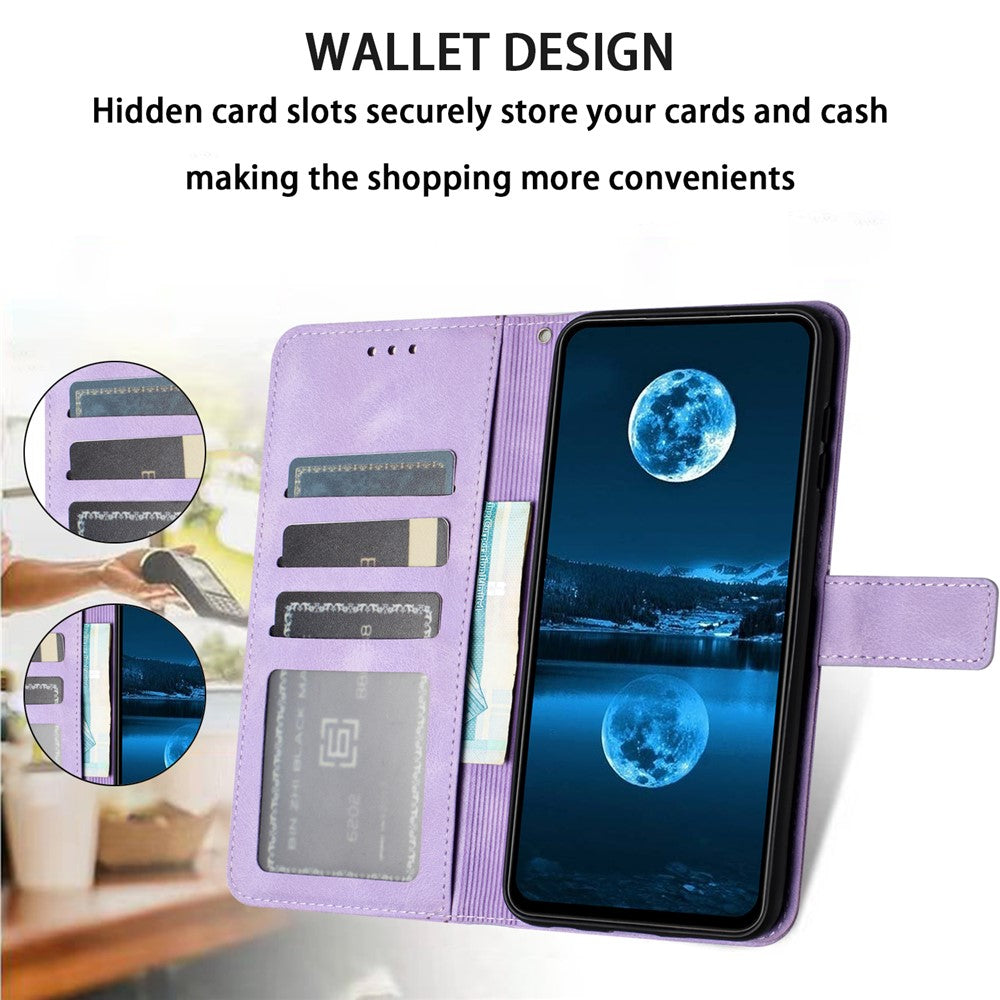 For Samsung Galaxy S25+ / S24+ Mobile Phone Cover Skin-Touch PU Leather Anti-Scratch Stand Phone Case