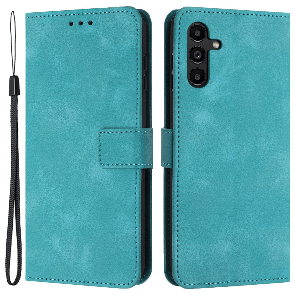 For Samsung Galaxy A15 5G Drop Protection Case Skin-touch PU Leather Phone Stand Cover
