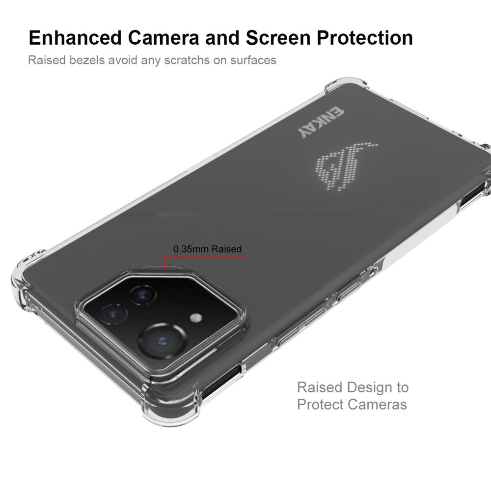 ENKAY HAT PRINCE For Asus ROG Phone 8 5G / Phone 8 Pro 5G Cell Phone Cases Thickened Corners Clear Phone Protector