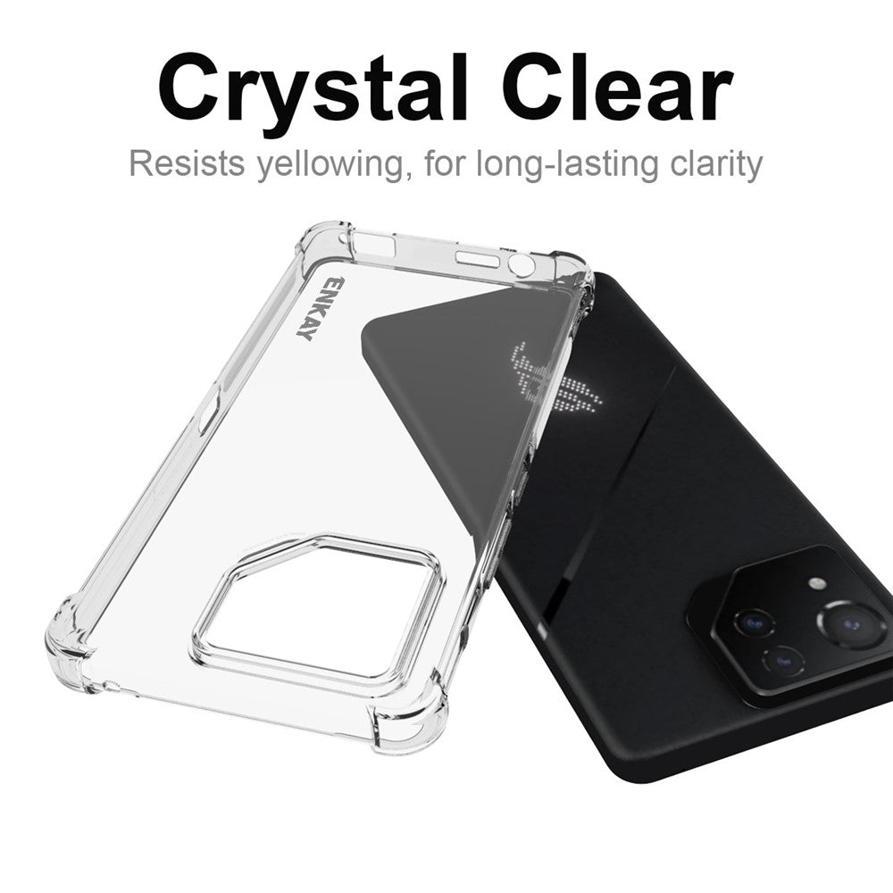ENKAY HAT PRINCE For Asus ROG Phone 8 5G / Phone 8 Pro 5G Cell Phone Cases Thickened Corners Clear Phone Protector