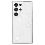 For Samsung Galaxy S23 Ultra Clear Case TPU Airbag Protection Back Phone Cover with Flower Pattern