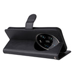 For Xiaomi 14 Ultra Case Solid Color Leather Mobile Cover Wallet Stand with Strap