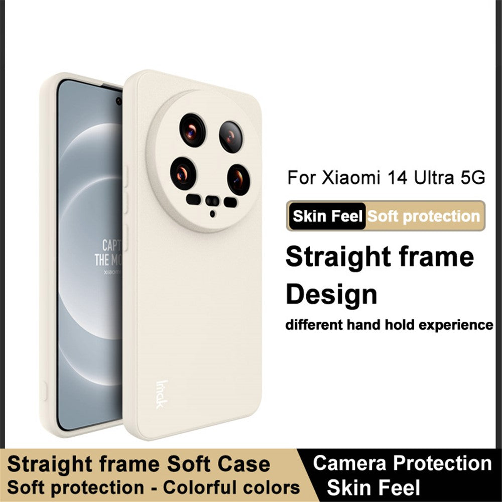 IMAK UC-4 Series for Xiaomi 14 Ultra Slim Case Straight Edge Soft TPU Phone Cover