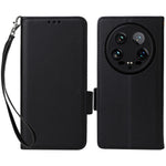 For Xiaomi 14 Ultra Case with Wrist Strap Litchi Texture PU Leather Wallet Phone Cover