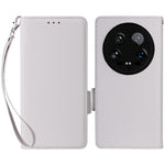 For Xiaomi 14 Ultra Case with Wrist Strap Litchi Texture PU Leather Wallet Phone Cover