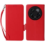 For Xiaomi 14 Ultra Case with Wrist Strap Litchi Texture PU Leather Wallet Phone Cover