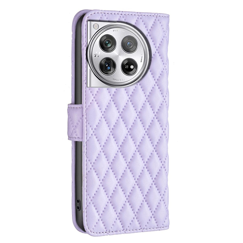 BINFEN COLOR BF Style-14-cover i PU-læder til OnePlus 12R 5G / Ace 3 5G, stativ, stødsikkert og beskyttende mobilcover