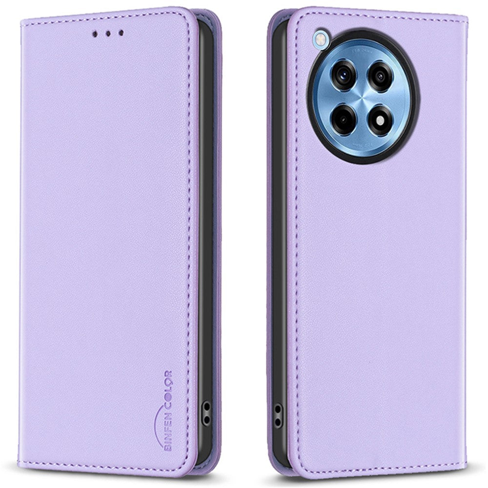 BINFEN COLOR BF18 til OnePlus 12R 5G / Ace 3 5G, cover med magnetisk lukning, læder og folio-mobilbeskyttelse