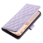 For Xiaomi Redmi 13C 4G / Poco C65 4G Case Wallet Rhombus Grid Pattern Phone Cover with Hand Strap