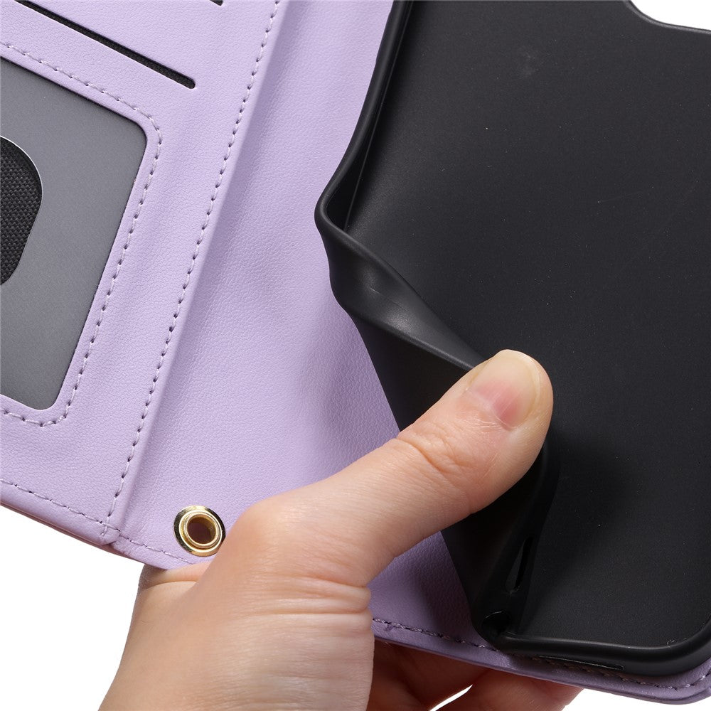 For Xiaomi Redmi 13C 4G / Poco C65 4G Case Wallet Rhombus Grid Pattern Phone Cover with Hand Strap