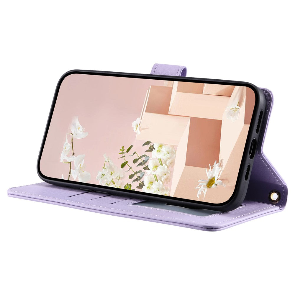 For Xiaomi Redmi 13C 4G / Poco C65 4G Case Wallet Rhombus Grid Pattern Phone Cover with Hand Strap