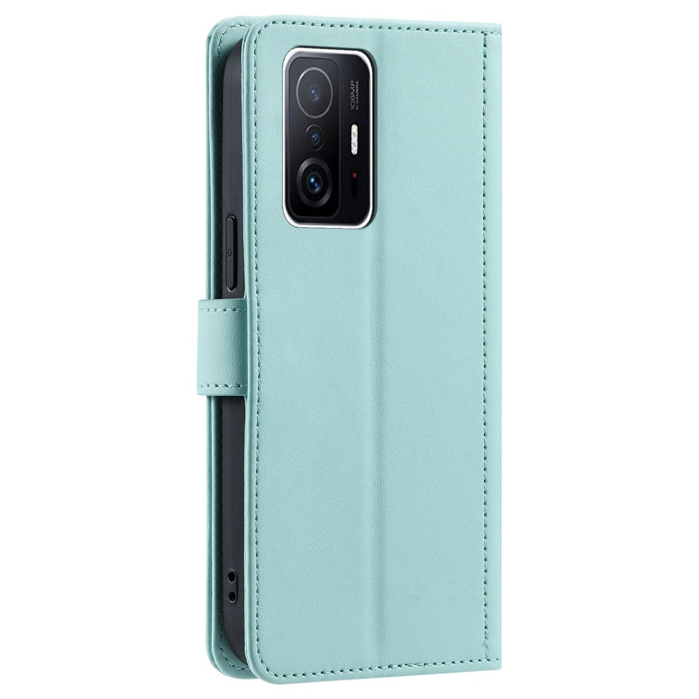 For Xiaomi 11T / 11T Pro Leather Case Wallet Card Holder Phone Cover with Shoulder Strap