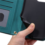 For Xiaomi Poco F5 5G / Redmi Note 12 Turbo Magnetic Case Rhombus Grid Leather Cover with Wrist Strap