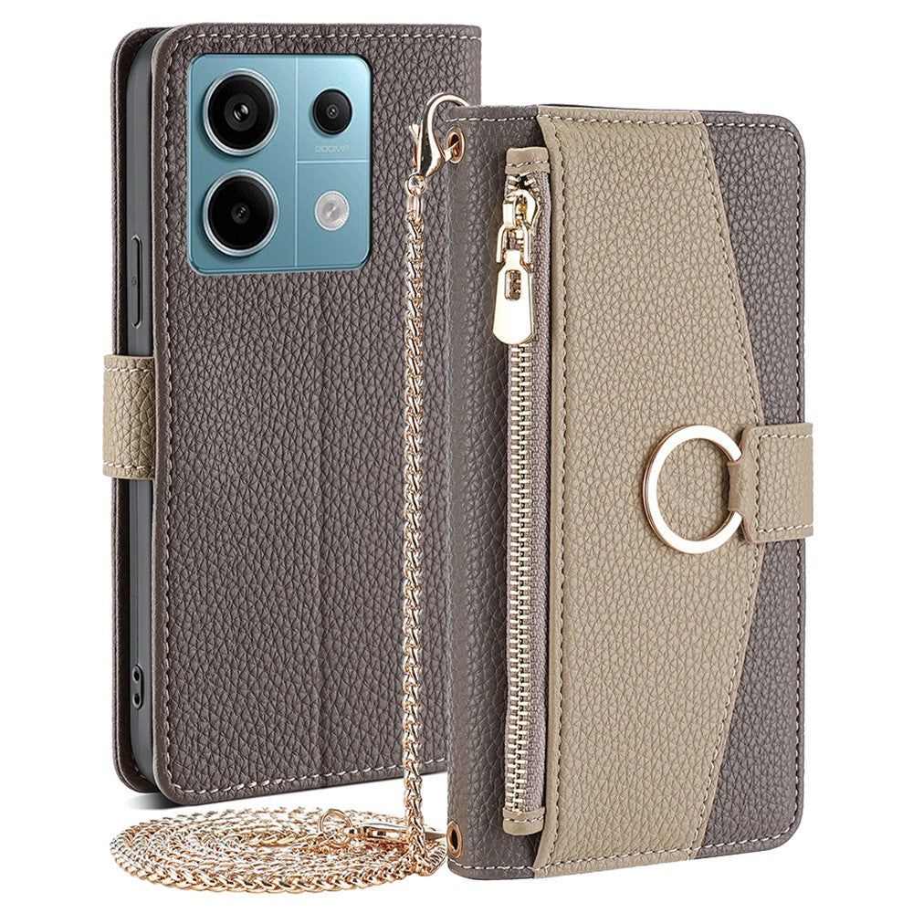 Skuldercover til Xiaomi Redmi Note 13 Pro 5G / Poco X6 5G med lynlås og makeup-spejl