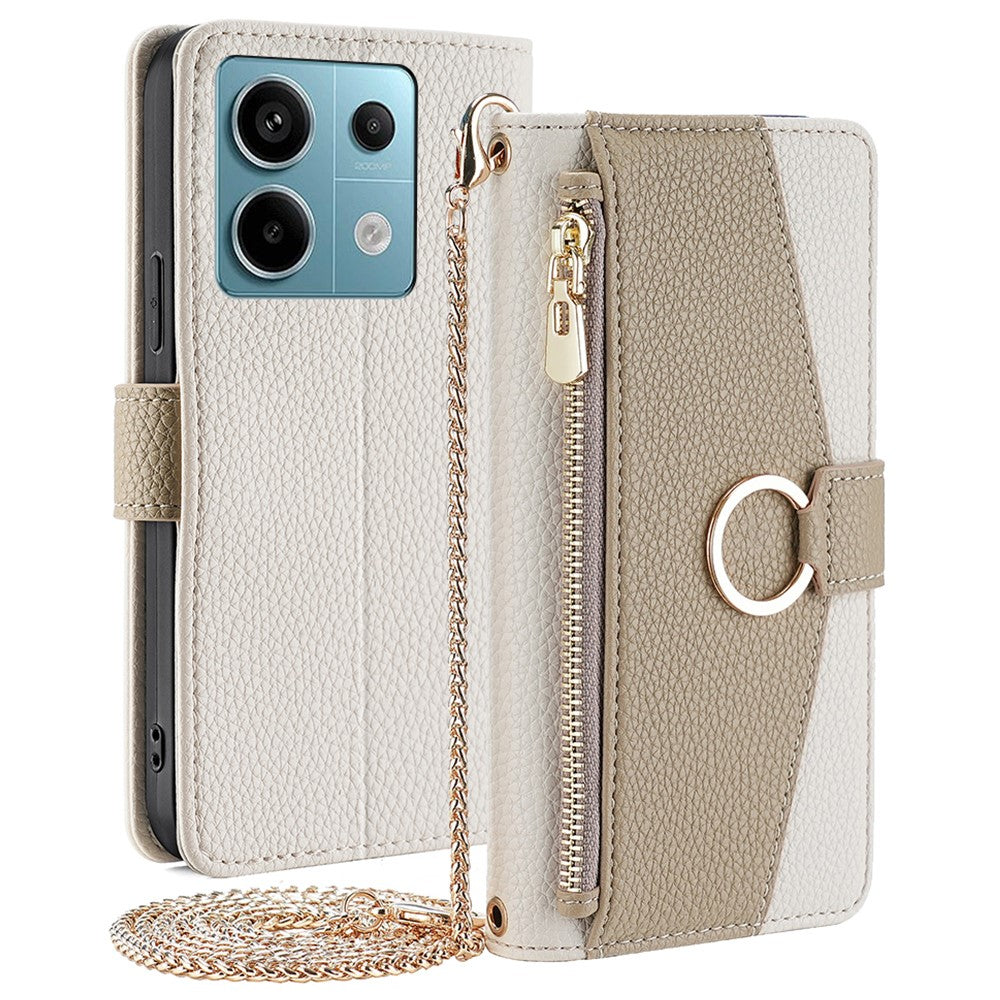 Skuldercover til Xiaomi Redmi Note 13 Pro 5G / Poco X6 5G med lynlås og makeup-spejl