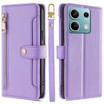 For Xiaomi Redmi Note 13 4G Cover Drop-proof Protection Leather Phone Case with 2 Straps
