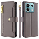 For Xiaomi Redmi Note 13 4G Cover Drop-proof Protection Leather Phone Case with 2 Straps