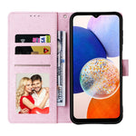 Til Samsung Galaxy A15 4G / 5G Læder Cover RFID Blokerende Flip Folio Lakeret Telefon Etui