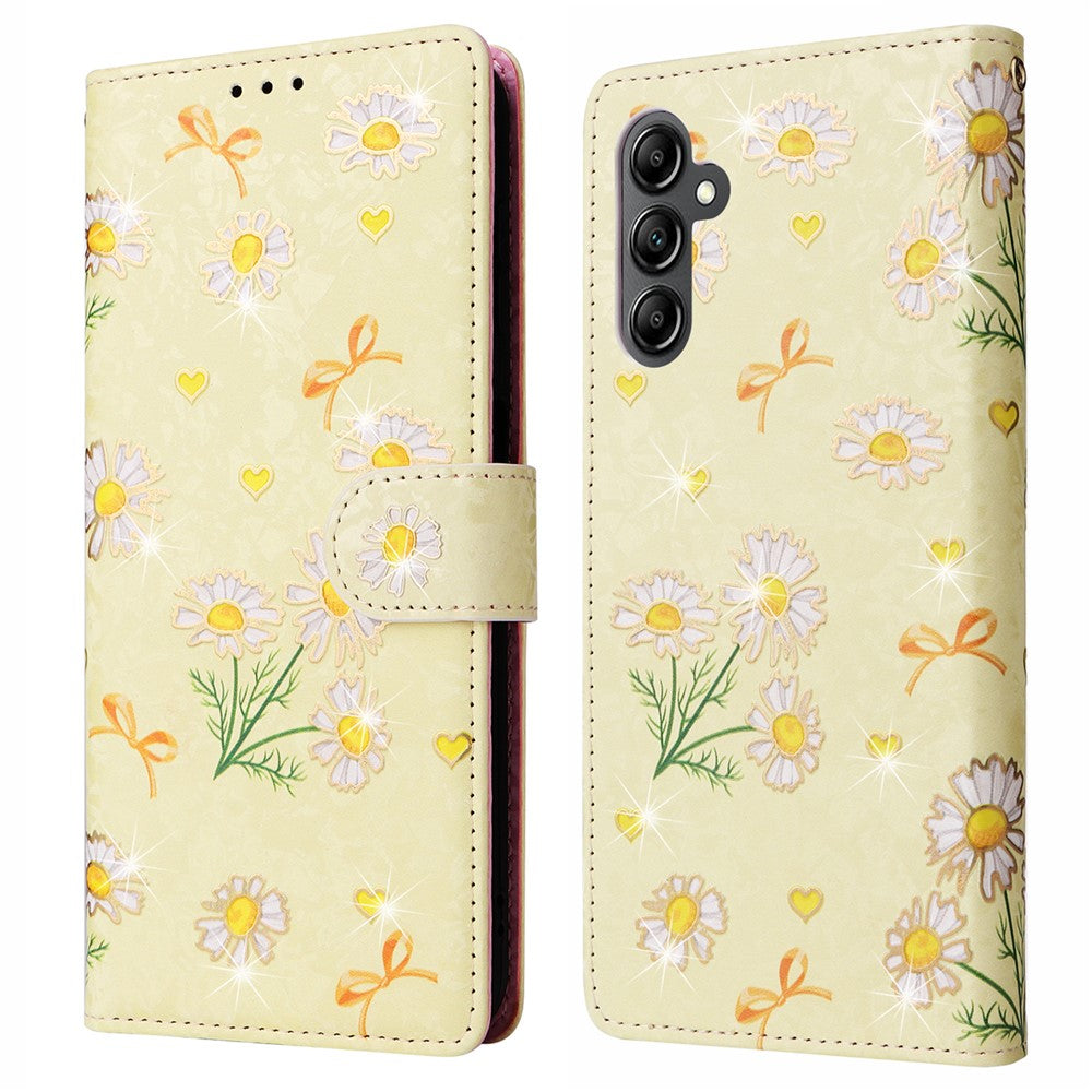 Til Samsung Galaxy A15 4G / 5G Læder Cover RFID Blokerende Flip Folio Lakeret Telefon Etui