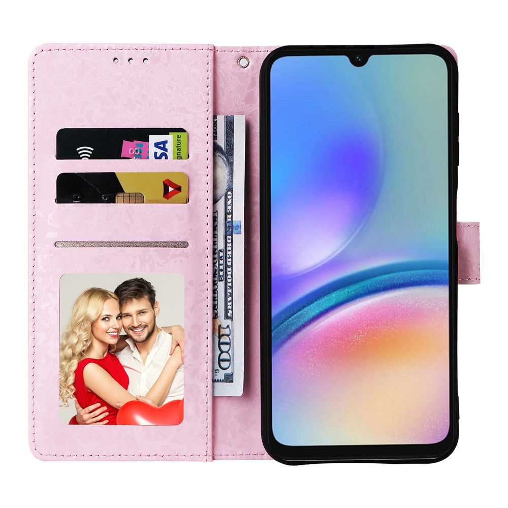 For Samsung Galaxy A05s 4G Case Floral Aesthetic RFID Blocking Leather Phone Cover