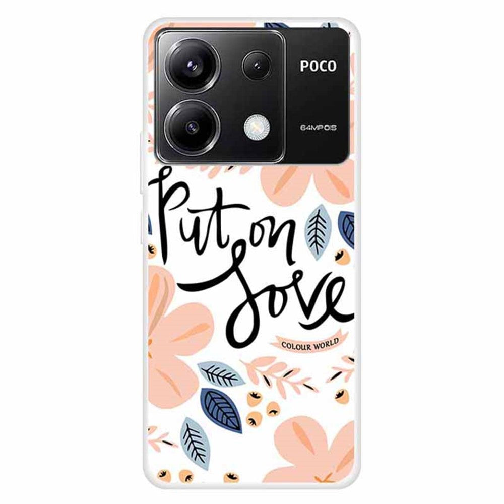 Xiaomi Redmi Note 13 Pro 5G / Poco X6 5G Slim Skal Stötsäkert TPU Mönster mobilskal