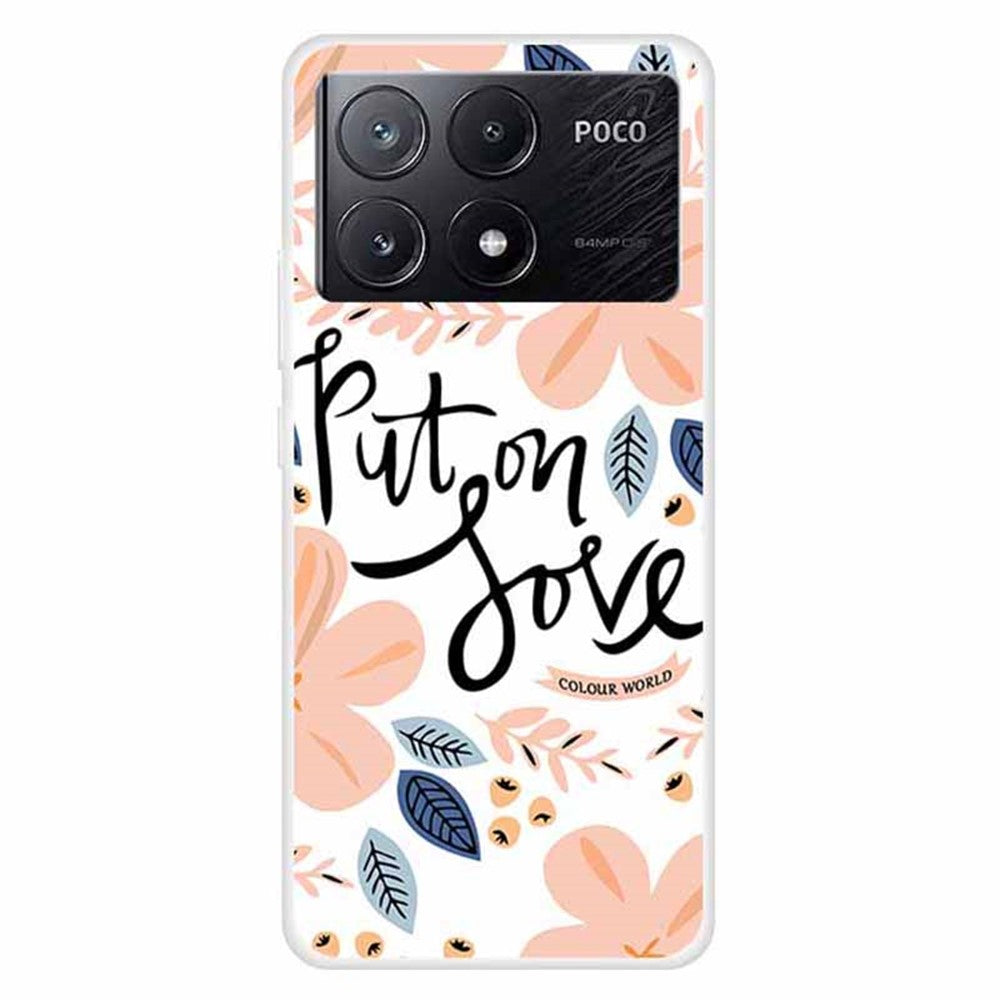 For Xiaomi Poco X6 Pro 5G / Redmi K70E 5G Case TPU Aesthetics Pattern Phone Cover