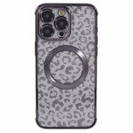 HRF-serien för iPhone 13 Pro Max-skal med elektroplätering, magnetiskt TPU-fodral, leopardmönster