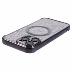 HRF-serien för iPhone 13 Pro Max-skal med elektroplätering, magnetiskt TPU-fodral, leopardmönster