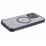 HRF-serien för iPhone 13 Pro Max-skal med elektroplätering, magnetiskt TPU-fodral, leopardmönster