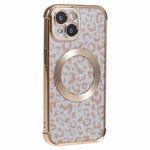 HRF-serie til iPhone 14 TPU-cover Leopardgalvanisering Kompatibel med MagSafe